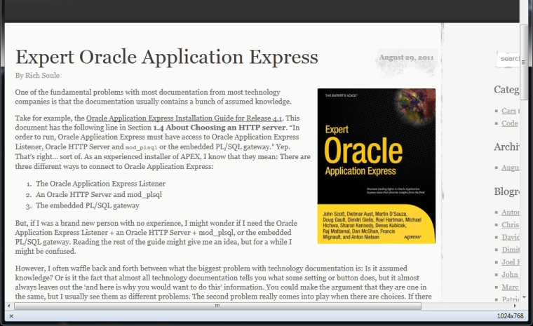 Cars and code at 1024 x 768