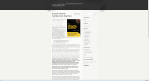 Cars and Code using the default Elegant Grunge Theme